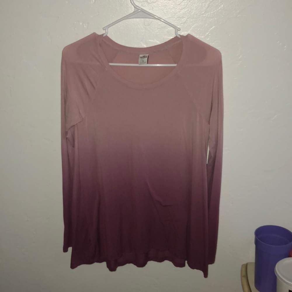 long sleeve ombre tshirt